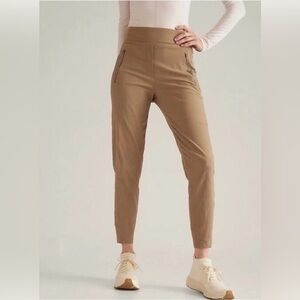 Athleta Trekkie North High Rise Jogger Big Sur Tan Brown Pants Travel Sz 16